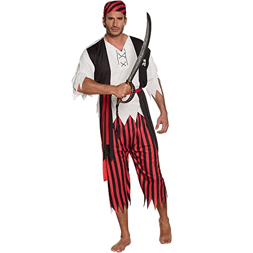 Caribbean Pirate Mens Fancy Dress Buccaneer Costume