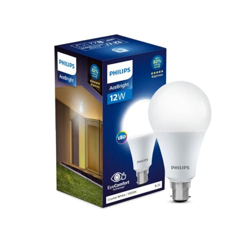 PHILIPS 12W b22d LED Crystal White Bulb, Pack of 1 (929001177114)