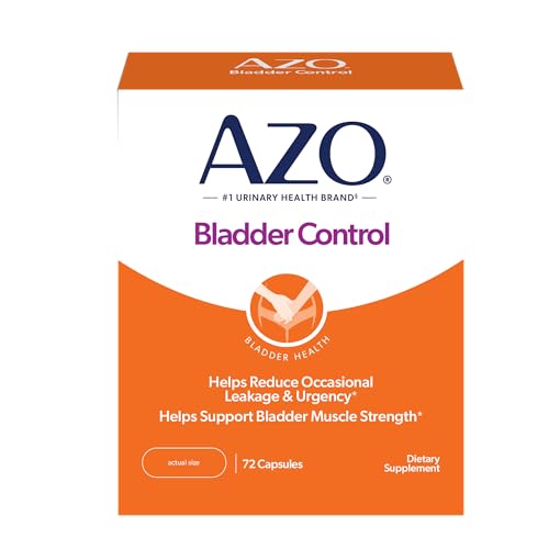 AZO Bladder Control with Go-Less Daily Supplement | Helps Reduce Occasional Urgency, leakage due to laughing, sneezing and exercise††† | 72 Capsules