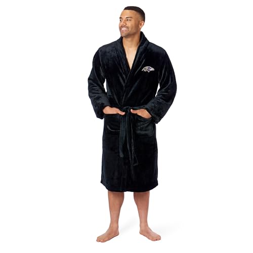 Northwest NFL Baltimore Ravens Unisex-Adult Silk Touch Bath Robe, Large/X-Large, Team Colors