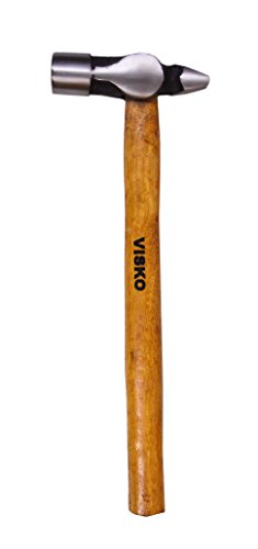 VISKO 720 500 Gms. Cross Pein Hammer | Wooden Handle | Heat Treatment Drop-Forged Hammerhead for Pulling nails | Demolition work | Splitting Wood | Br