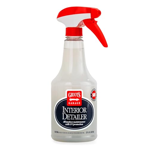 Griot's Garage Interior Detailer, Light-Duty Car Cleaner for All Surfaces, Including Vinyl, Leather, Metal, Plastic, Glass, and More, 10975, 22oz