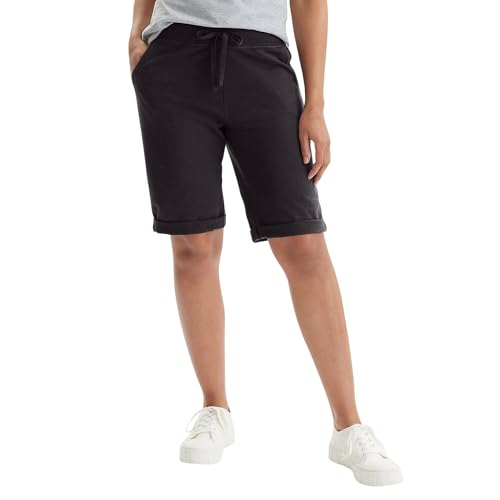 Hanes Women's French Terry Bermuda Short, Black, X-Large