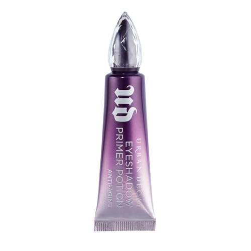 Urban Decay Anti-Aging Eyeshadow Primer Potion Travel Mini - Nude Eye Primer for Crease-Resistant & Long-Lasting Makeup, Improves Look of Fine Lines & Texture, Smooths & Preps Eyelid Base - 0.16 fl oz