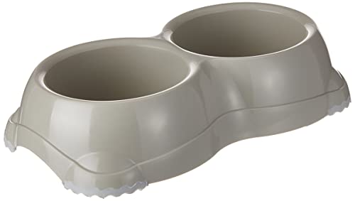 Moderna Smarty Plastic Twin Bowl, 330 ml, Grey