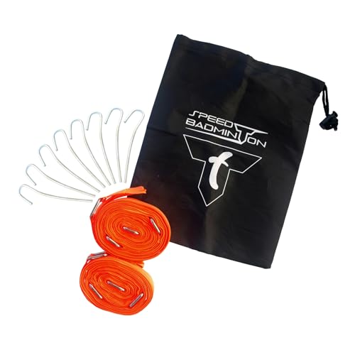 (-37%) Talbot Torro Speed-Badminton Court Lines, Spielfeldmarkierung 5,5 x 5,5m, verpackt im Blister, Neon-Orange, 490185