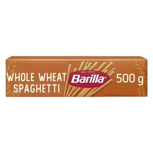 Barilla Wholegrain Spaghetti Pasta – Authentic Italian Long Cut Pasta, Whole Durum Wheat Semolina Brown Pasta – Single Pack of 1 x 500g