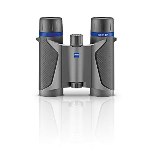 ZEISS Terra ED Pocket Binoculars 8x25 Compact, Waterproof, and Fast Focusing with Coated Glass for Optimal Clarity in All Weather Conditions for Bird Watching, Hunting, Sightseeing, Grey