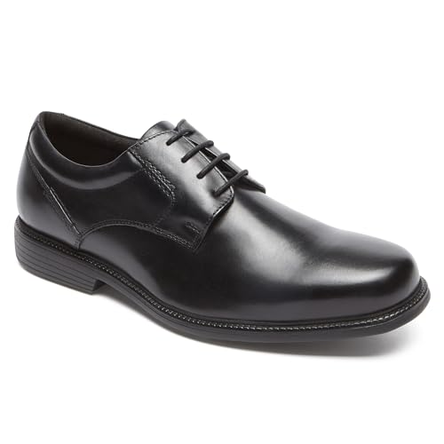 Rockport mens Charlesroad Plaintoe oxfords shoes, Black, 10 US