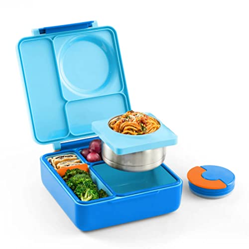 OmieBox kids bento with insulated thermos food jar