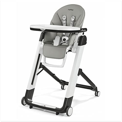 Peg Perego Siesta, Grow With Baby Folding High Chair &amp; Recliner, Height Adjustable, Quick Clean &amp; Easy Push Whee