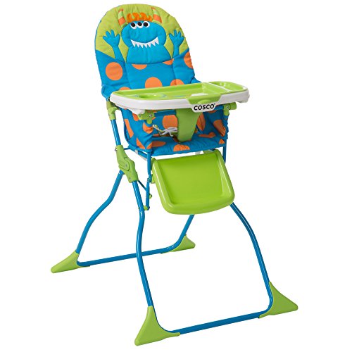 Cosco Kids Simple Fold Folding High Chair for Babies and Toddlers (from 6 Months to 50 lbs) Simple Fold Deluxe with 3-Po