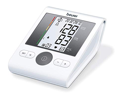 (-36%) Beurer BM 28 Oberarm-Blutdruckmessgerät mit Arrhythmie-Erkennung und farbigem Risikoindikator, mit Manschettensitzkontrolle, für Oberarmumfänge von 22-42 cm