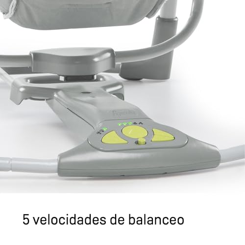 Ingenuity Swing 'n Go 5-Speed Baby Swing - Foldable, Portable, 2 Plush Toys & Sounds, 0-9 Months 6-20 lbs (Hugs & Hoots)