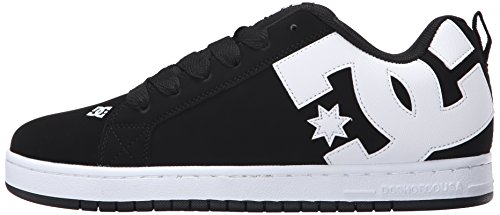 DC mens Court Graffik Casual Skateboarding Shoe, Black, 8.5 US