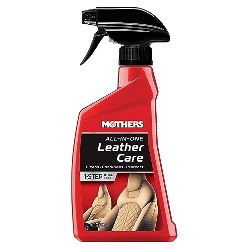 Mothers All-In-One Leather Care, 12 oz. — pH Balanced Formula Safely Deep Cleans, Conditions & Protects Leather with Aloe, Neatsfoot Oil & Lanolin to