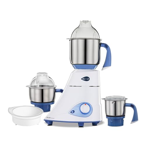 Preethi Diamond 750 Watt Mixer Grinder Stainless Steel | 3 Jars & Flexi lid | 2yr Guarantee & Lifelong Free Service | FBT Motor I Powerful Grinding & 