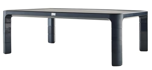 3M Adjustable Monitor Stand Height 1.7 to 5.5 Inch MS85B Black