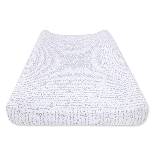 Burt's Bees Baby Alphabet Bee Organic Cotton Changing Pad Cover Best for Sensitive Skin From a