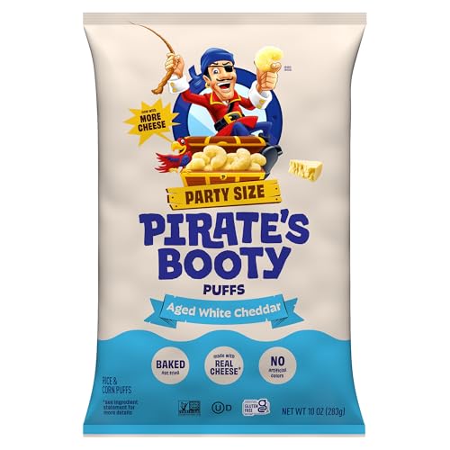 Pirates Booty Aged White Cheddar Cheese Puffs Gluten Free Kids Snacks