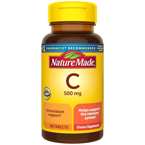 Nature Made Vitamin C 500 mg, Dietary Supplement for Immune Support, 100 Tablets, 100 Day Supply