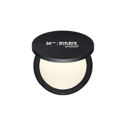 IT Cosmetics Bye Bye Pores Pressed Finishing Powder - Universal Translucent Shade - Contains Anti-Aging Peptides, Hydrolyzed Collagen & Antioxidants - 0.31 oz
