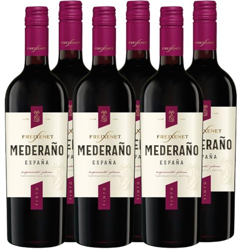 🔥 STARKER PREIS (-10%) Freixenet Mederaño Tinto Spanischer Rotwein (6 x 0,75 l) Spanish Red Wine, Wein, halbtrocken mit Aromen von Kirsche und Heidelbeere, zu kräftigen Speisen und würzigem Gemüse
