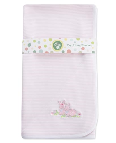 Little Me Baby 100% Cotton Receiving Blanket, Bunnies, One Size