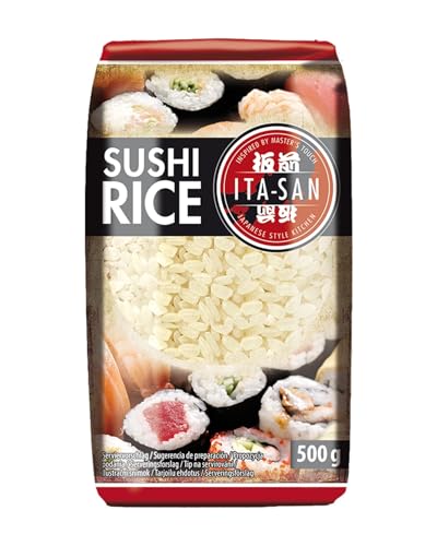 (-24%) ITA-SAN Sushi Reis, Rundkorn 1. Qualität, 100% sortenrein, schnell und einfach zubereitet, vegan, halal, glutenfrei (1 x 500 g)