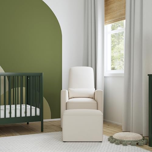 DaVinci Upholstered Swivel Glider with Bonus Ottoman It's about the same price as the Baby Relax,