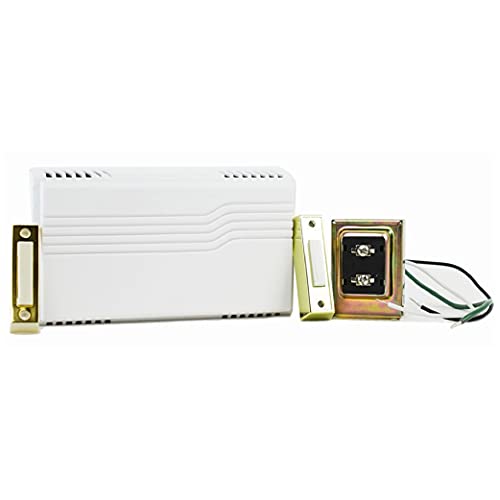 Newhouse Hardware Electric 2-Tone Door Bell Chime Kit with 16V 10VA Transformer and Lighted Doorbell Push Buttons CKIT1, Doorbell Button, Transformer, and Doorbell Chime Replacement