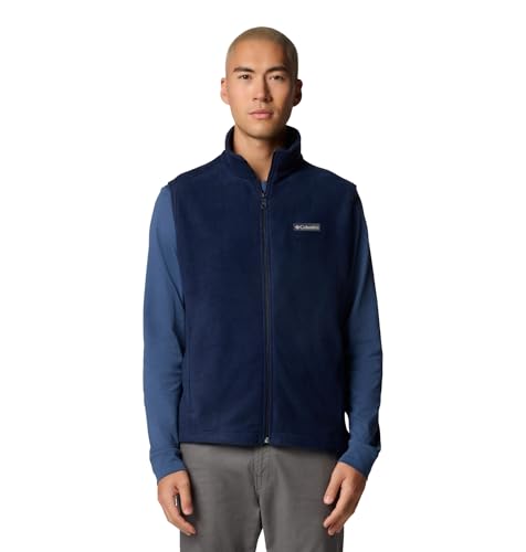Columbia Mens Steens Mountain Fleece Vest, Collegiate Navy, Large