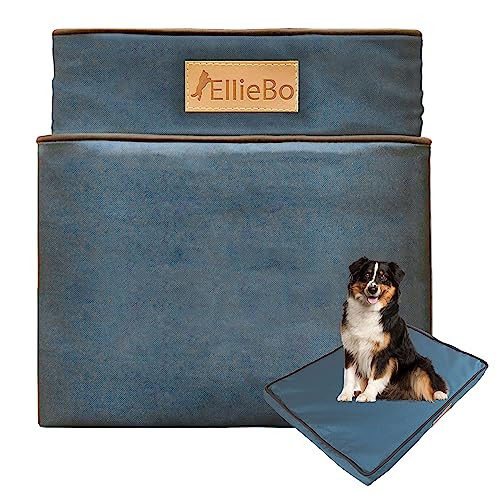 Ellie-Bo Large Memory Foam Dog Bed Cover for 36-inch Dog Cage/Crate - Green Water Resistant