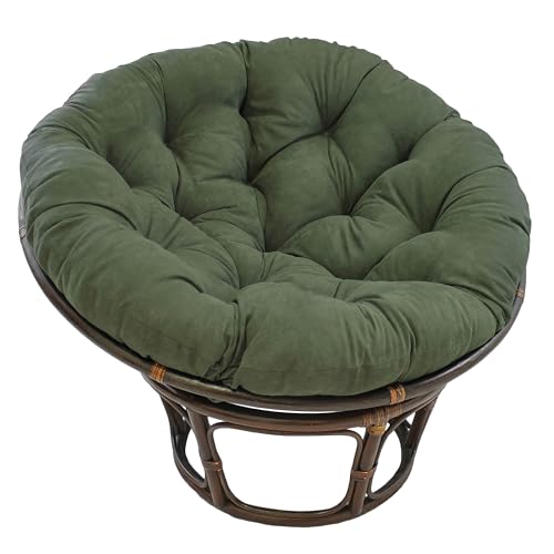 Blazing Needles Solid Microsuede Papasan Chair Cushion, 44" x 6" x 44", Hunter Green
