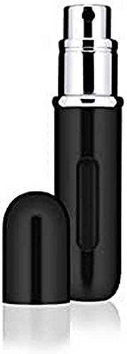 Travalo Classic HD Perfume Atomizer - Leak-Proof and TSA Approved for Air Travel - Reusable, Airtight, Easy-Fill Mini Pump Sprayer - Lightweight, Elegant Design w/Volume Window - Black 0.17oz