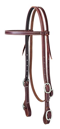 Weaver Leather Working Tack Browband Headstall with Buckle Bit Ends