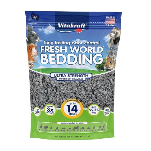 Vitakraft Fresh World Bedding Most Eco-friendly Made from 100% recycled paper for a soft bedding