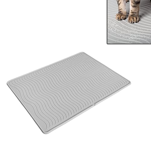 PetFusion ToughGrip Waterproof Silicone Cat Litter Mat Large