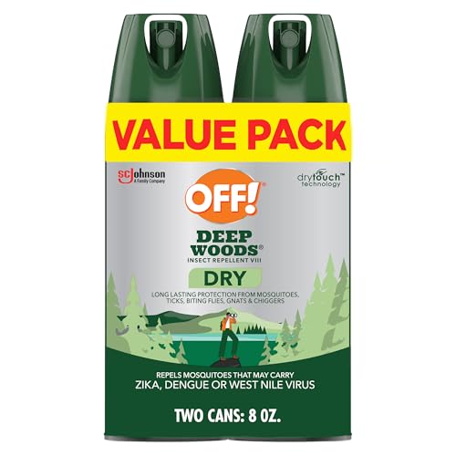 OFF! Deep Woods Insect Repellent Aerosol, Dry Formula, 4 oz, 2-Count