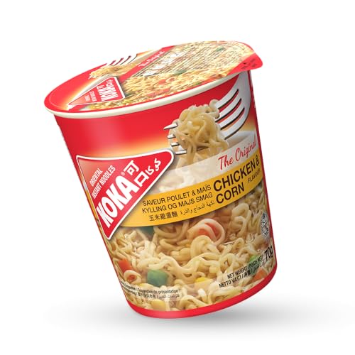 Koka Original Chicken & Corn Flavour Oriental Style Instant Noodles 12 Cups of 70 g