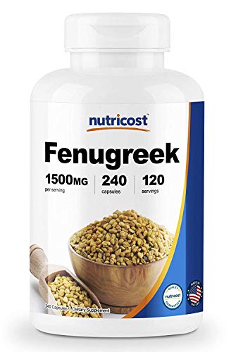 Nutricost Fenugreek Seed 1350mg, 240 Capsules - Gluten Free, Non-GMO, 675mg Per Capsule