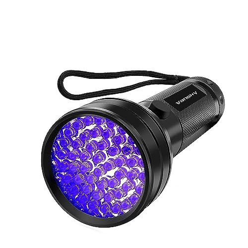 Vansky UV Flashlight Black Light, 51 LED Blacklight Pet Urine Detector for Dog/Cat Urine, Dry Stains, Bed Bug, Resin Curing, Scorpions Finder