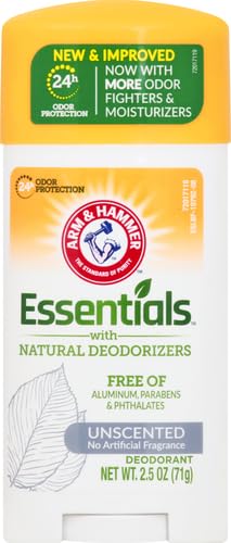 ARM & HAMMER Essentials Natural Deodorant Unscented 2.50 oz (Pack of 2) : Beauty & Personal Care