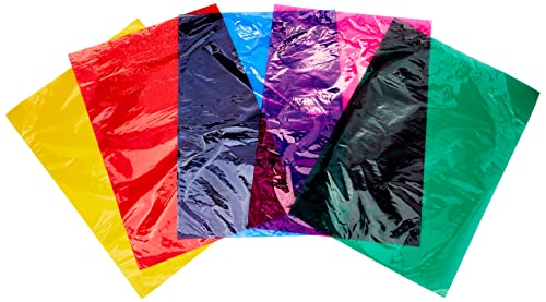 Scola Clear Wrap Sheets, A4 Size, 48 Sheets, 6 Colours, Photography Sheets, Art and Crafts Projects, Ideal for Schools and Children