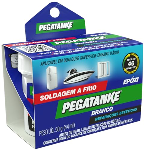 PEGATANKE White 2 Part Epoxy Resin, Professional Cold Weld Adhesive, High Temperature Waterproof, 1.48 oz