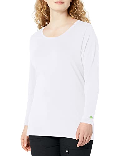 Healing Hands Women's Underscrub Soft Knit Melissa Longsleeve Scrub Tee with Breathable & Easy Care Fabric 5047, S, White