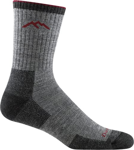 Darn Tough Vermont 1466 Men's Merino Wool Micro Crew Cushion Socks - Charcoal, Large