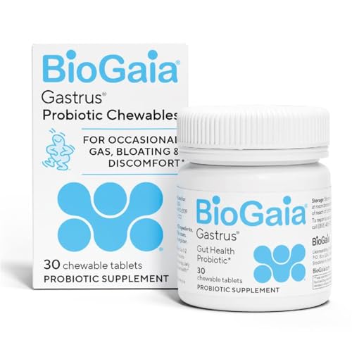 BioGaia Gastrus Gut Health Probiotic | Eases Abdominal Discomfort, Gas & Bloating | Promotes Regularity & a Healthy Gut | Contributes to a Balanced Microbiome | Backed by 30 Years of Research