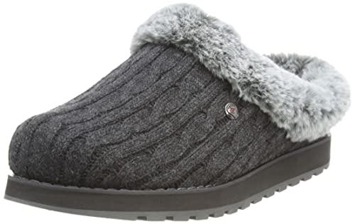 Skechers Women's Keepsakes – Ice Angel Slipper, Charcoal, 8.5 Wide