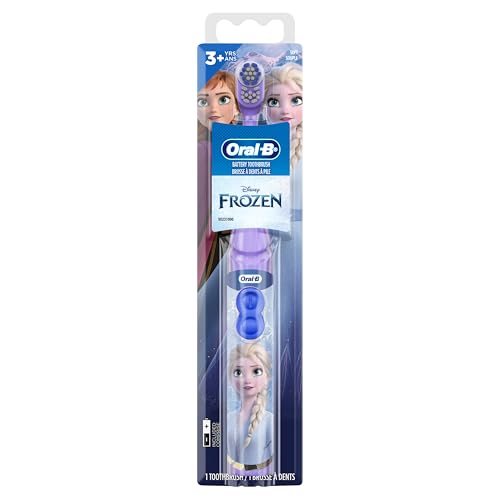 Oral-B Kids Battery Power Electric Toothbrush Featuring Disney's Frozen for Children and Toddlers age 3+, Soft (Characters May Vary)